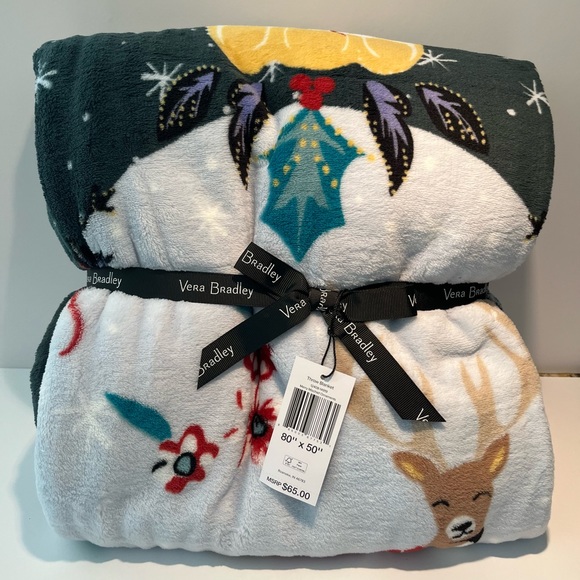 Vera Bradley Bedding New Vera Bradley Xl Christmas Throw Blanket